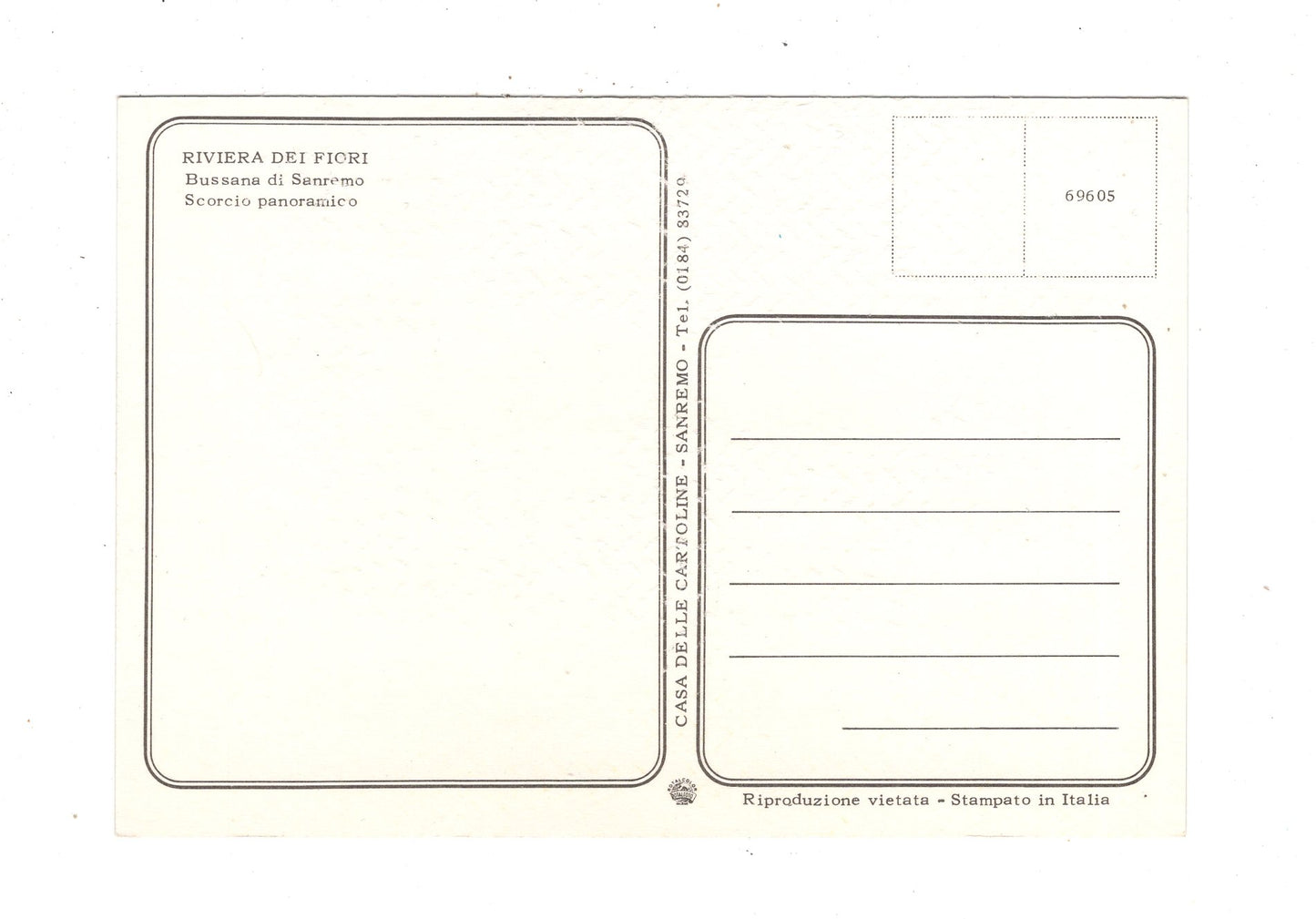 Ansichtskarte Bussana di Sanremo / Italien / N1-55