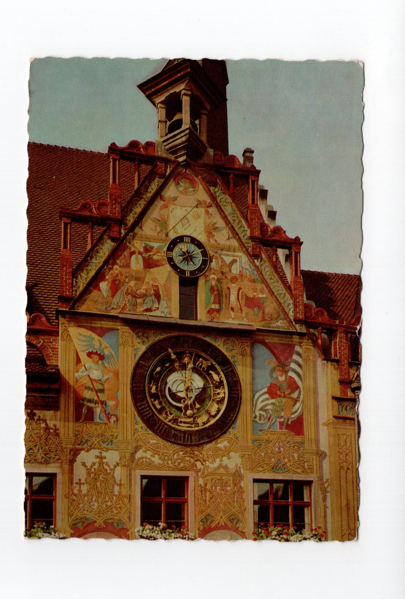 Ansichtskarte Ulm an der Donau / Kunstuhr am Rathaus