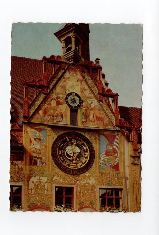 Ansichtskarte Ulm an der Donau / Kunstuhr am Rathaus