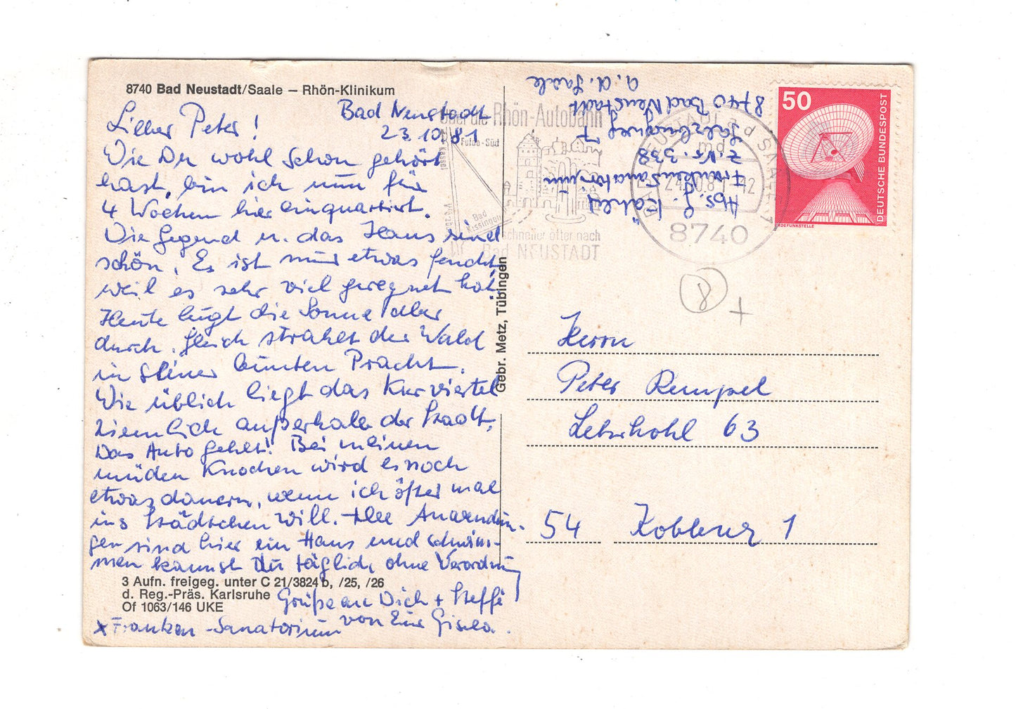 Ansichtskarte Bad Neustadt an der Saale / Rhön-Klinikum / J1-56