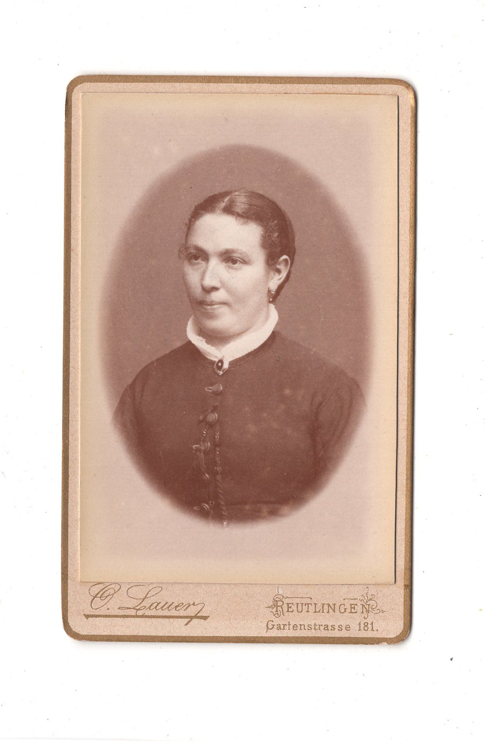 Fotografie Damenportrait - Reutlngen 1880er / CDV C1-11