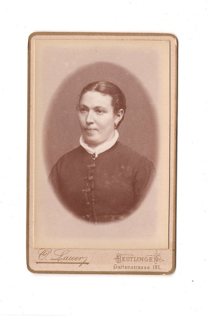 Fotografie Damenportrait - Reutlngen 1880er / CDV C1-11