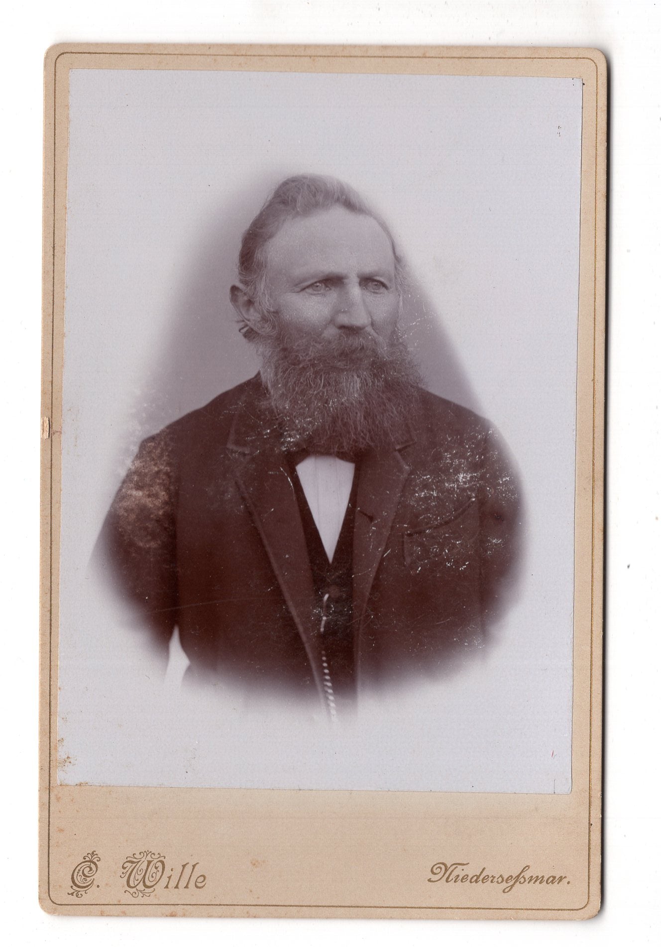 Fotografie Feiner Herr - Niederseßmar 1880er / CAB W-36