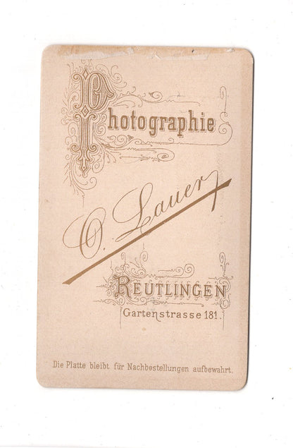 Fotografie Damenportrait - Reutlngen 1880er / CDV C1-11
