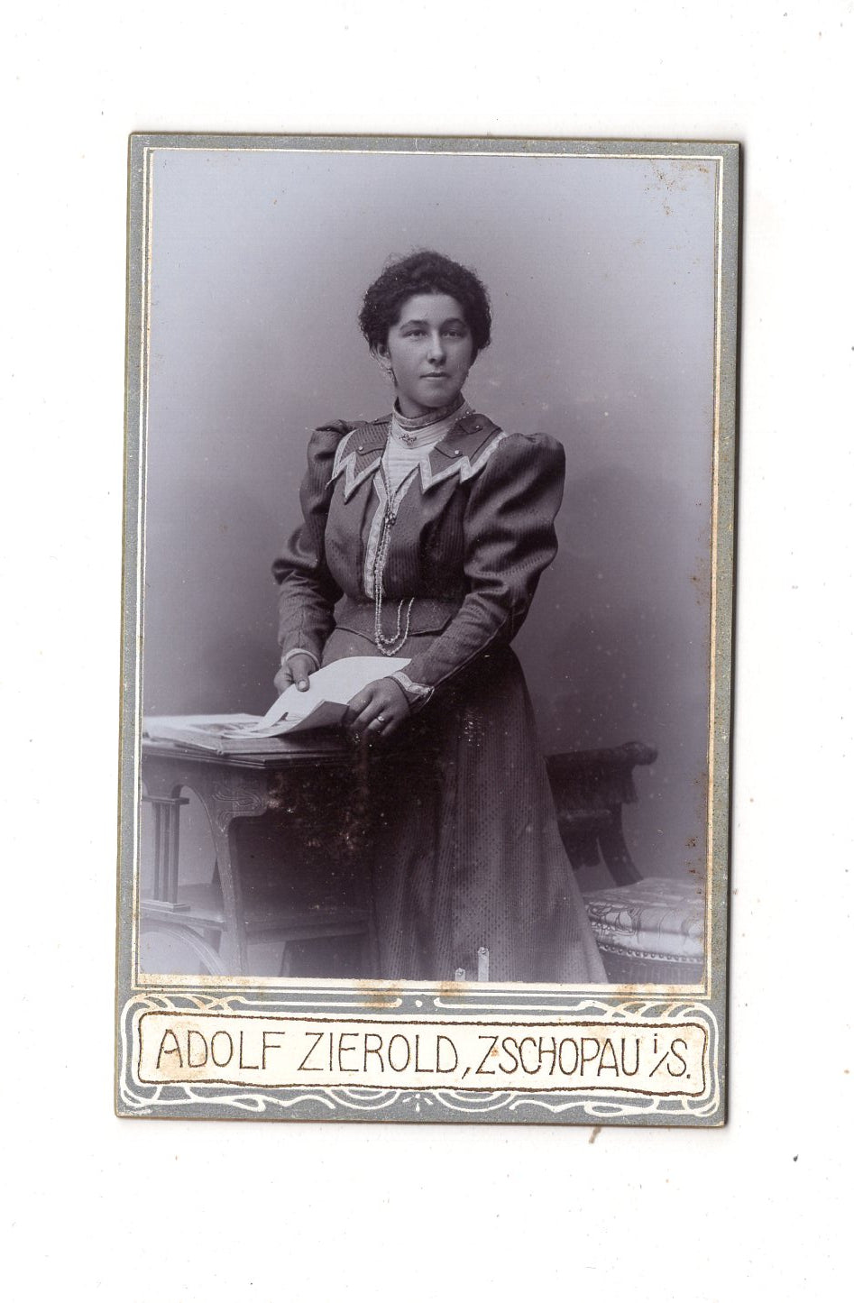 Fotografie Feine Dame - Zschopau um 1900 / CDV L1-32