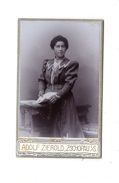 Fotografie Feine Dame - Zschopau um 1900 / CDV L1-32