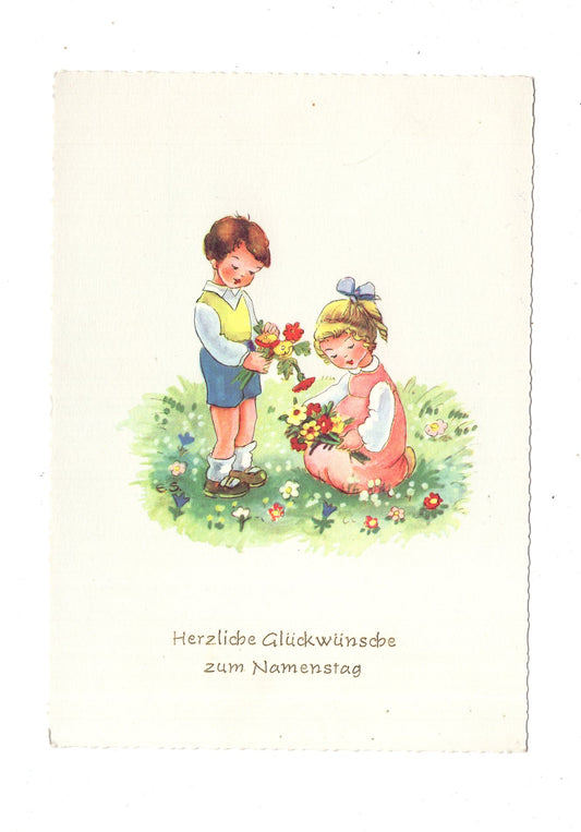 Ansichtskarte Glückwünsche / Glückwunsch zum Namenstag / L1-63