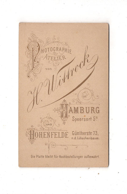 Fotografie Niedliches kleines Mädchen - Hamburg um 1890