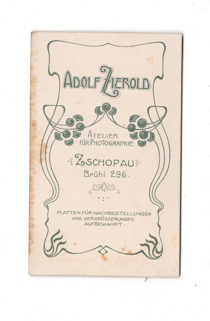 Fotografie Feine Dame - Zschopau um 1900 / CDV L1-32