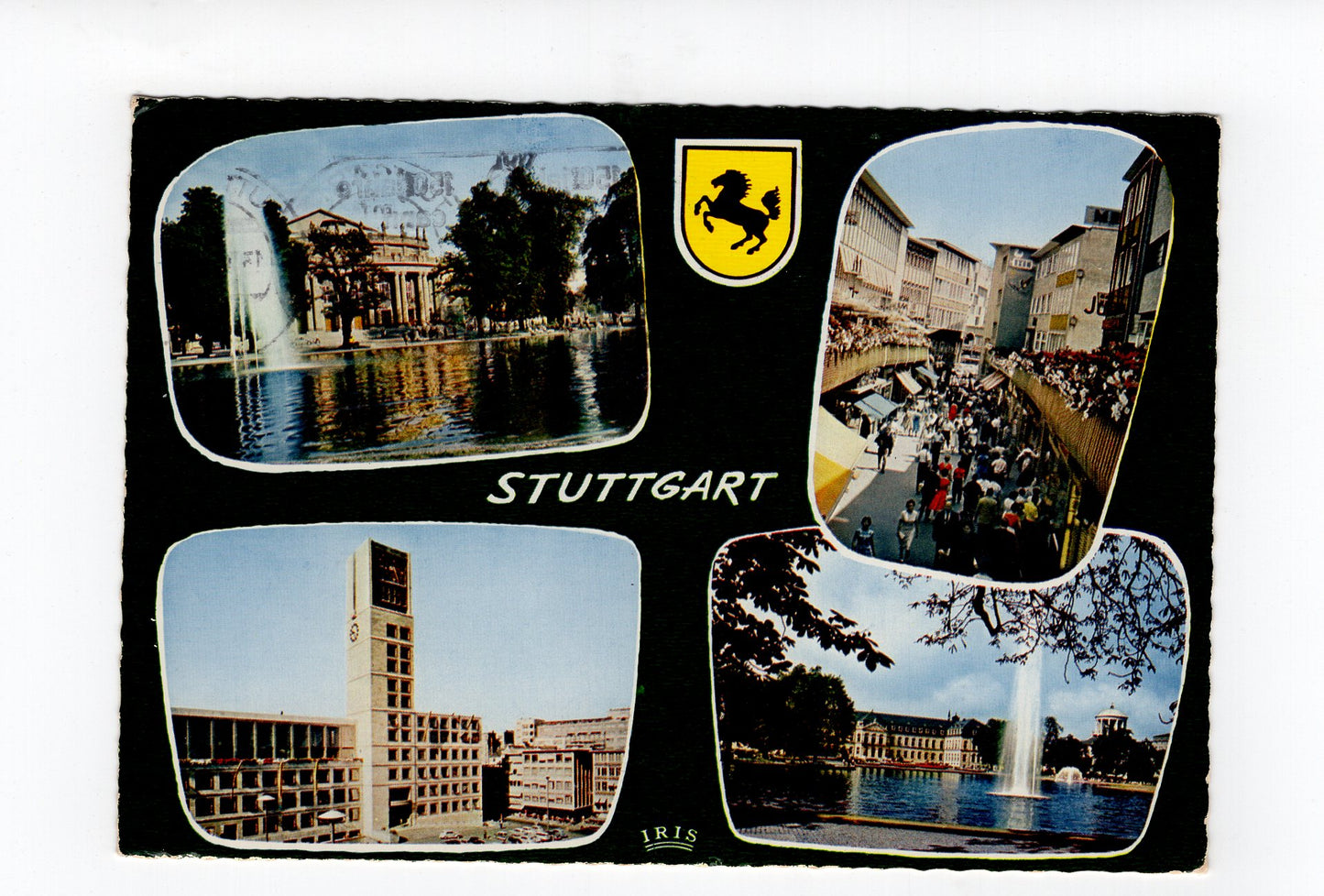 Ansichtskarte Stuttgart / Neues Schloss / Schulstraße +++