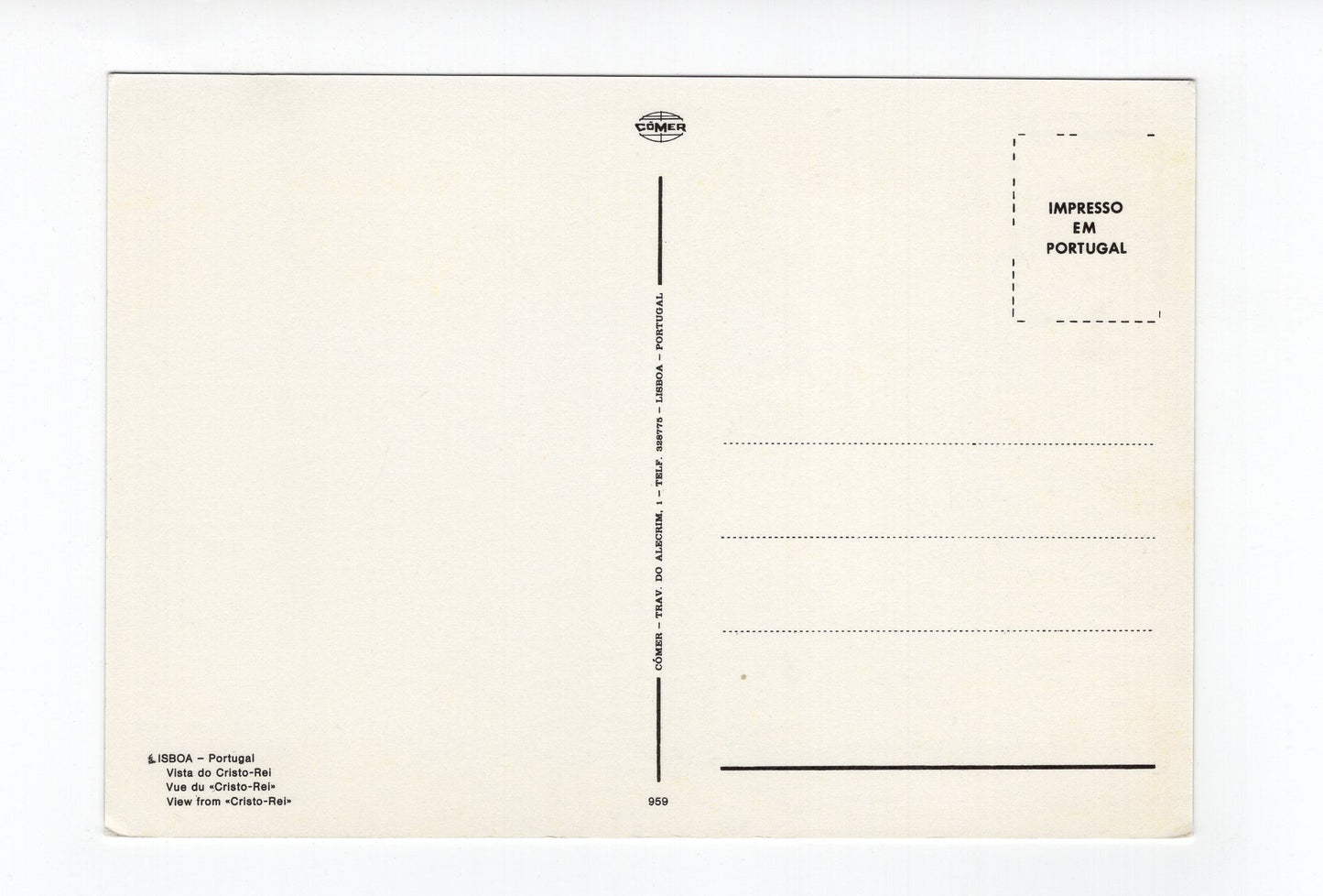 Ansichtskarte Lisboa Lissabon / Vista do Cristo-Rei / Portugal