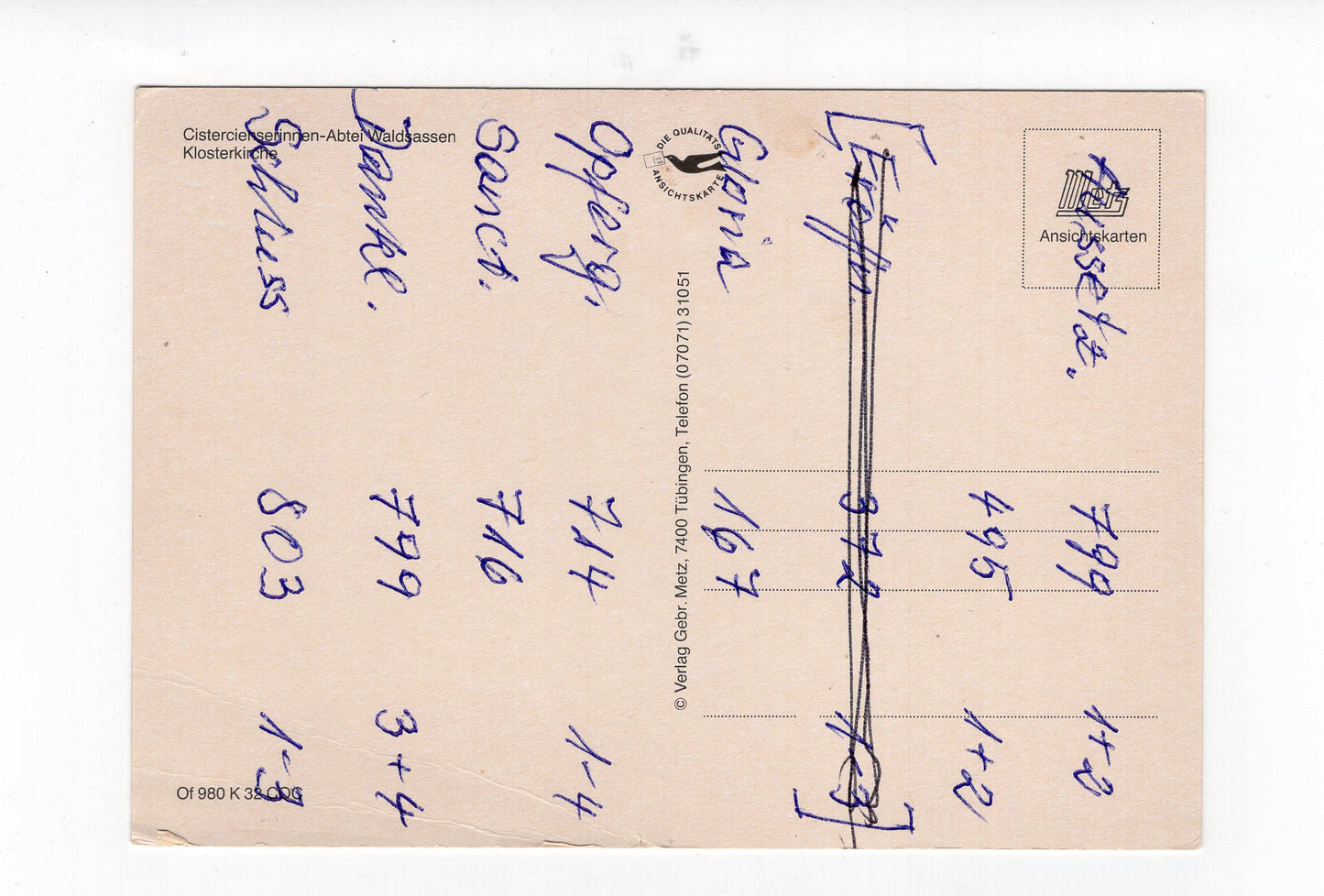 Ansichtskarte Zisterzienserinnen-Abtei Waldsassen / Klosterkirche