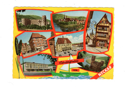 Ansichtskarte Feriengrüße vom Neckar / Heidelberg / Bad Wimpfen +++