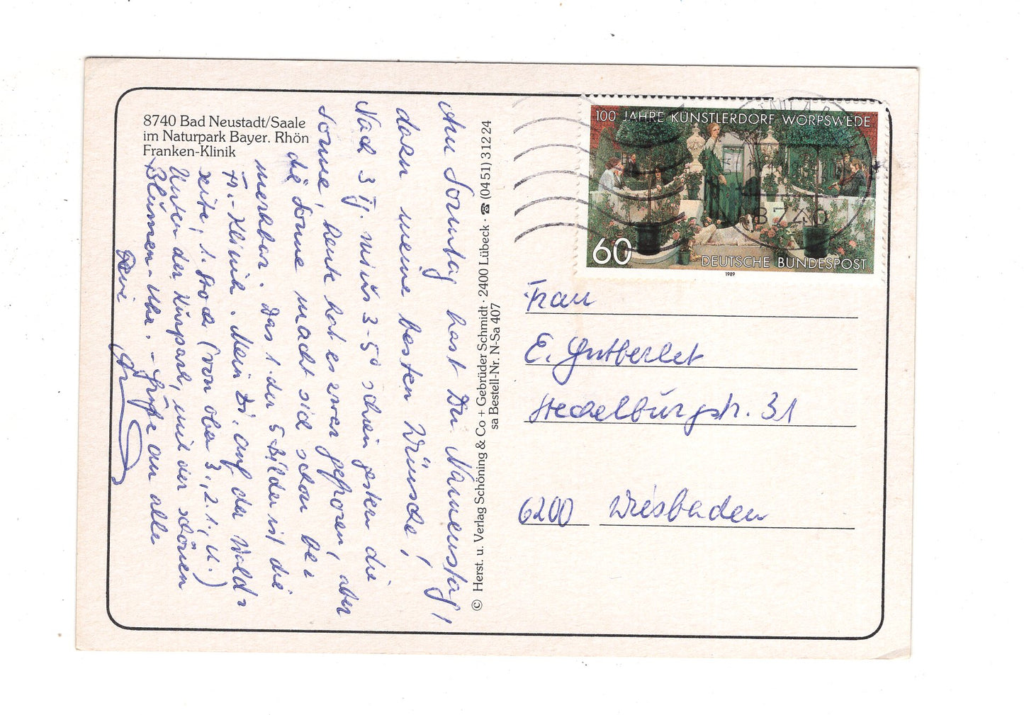 Ansichtskarte Bad Neustadt an der Saale / Franken-Klinik / J1-56