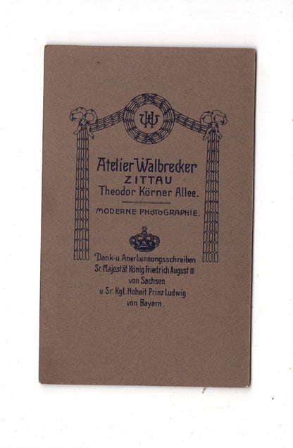 Fotografie Niedlicher kleiner Junge - Zittau um 1910 / CDV M1-14