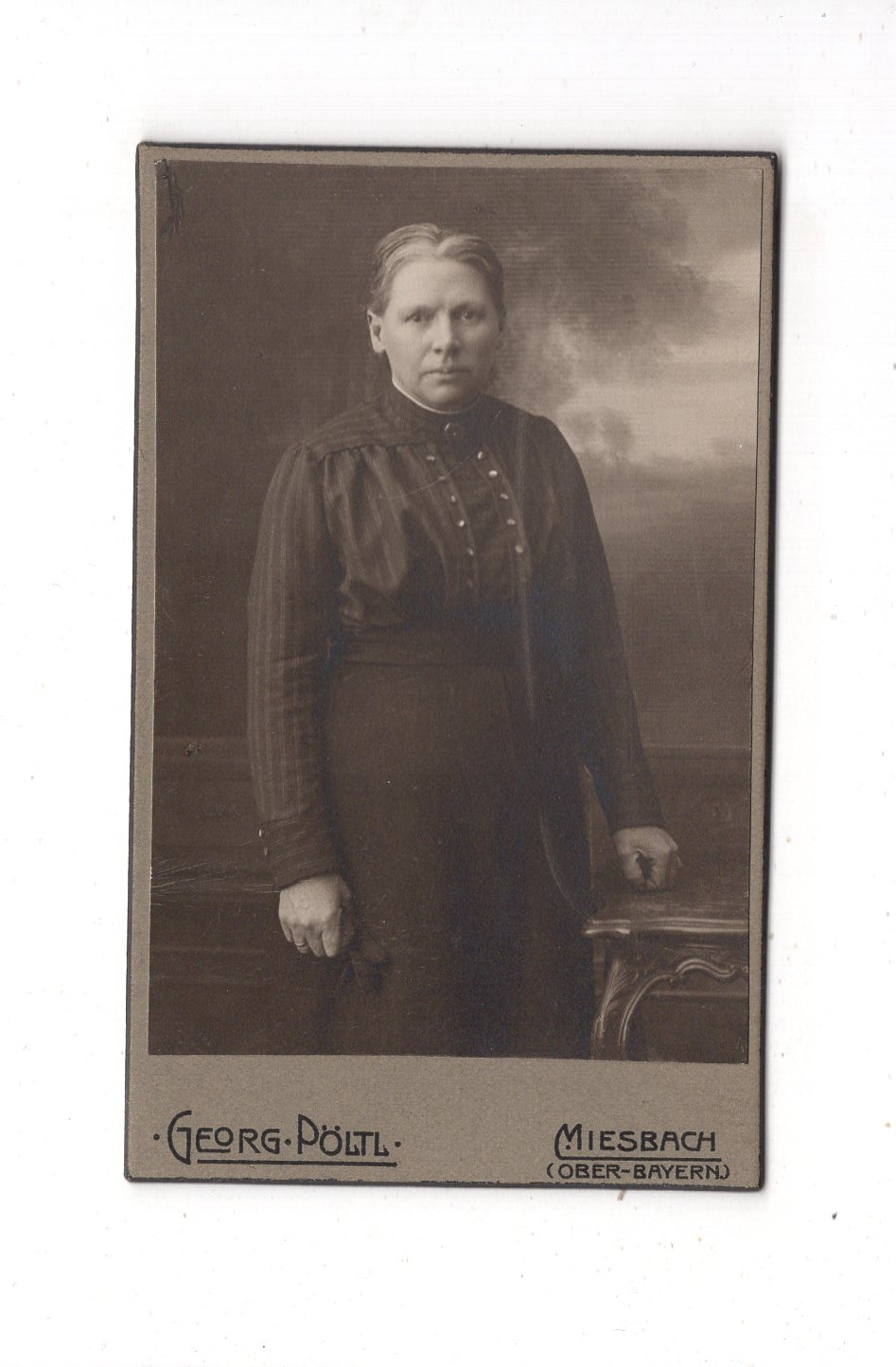 Fotografie Feine Dame - Miesbach / Oberbayern 1910er / CDV L1-32
