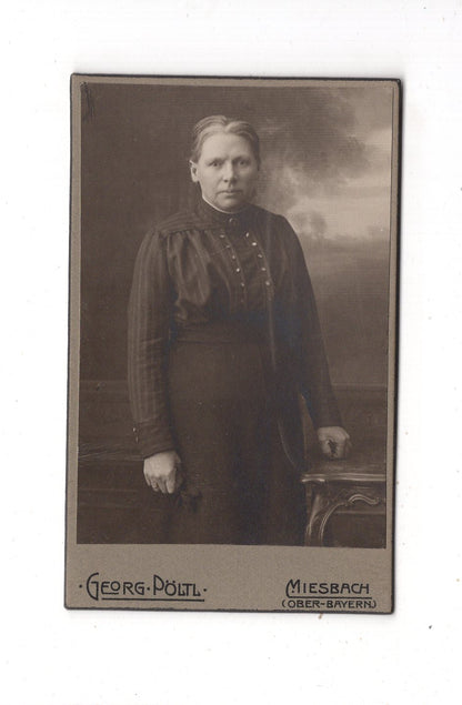 Fotografie Feine Dame - Miesbach / Oberbayern 1910er / CDV L1-32