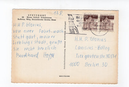 Ansichtskarte Stuttgart / Neues Schloss / Schulstraße +++