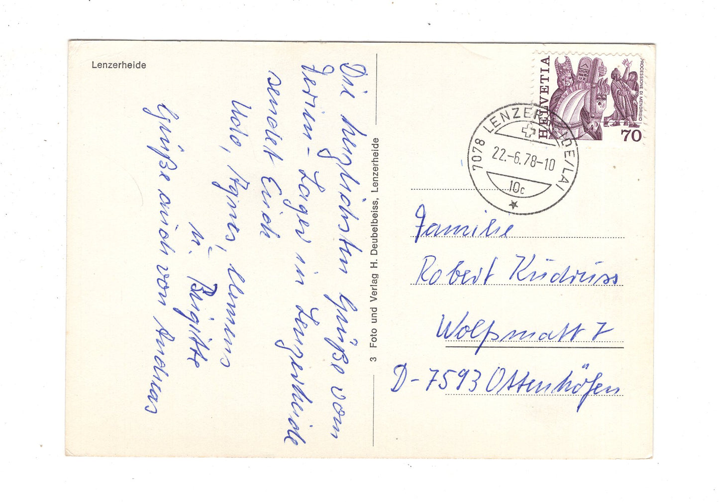 Ansichtskarte Lenzerheide / Schweiz