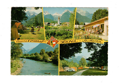 Ansichtskarte Camping Grubhof am Ufer der Saalach / Land Salzburg / Österreich