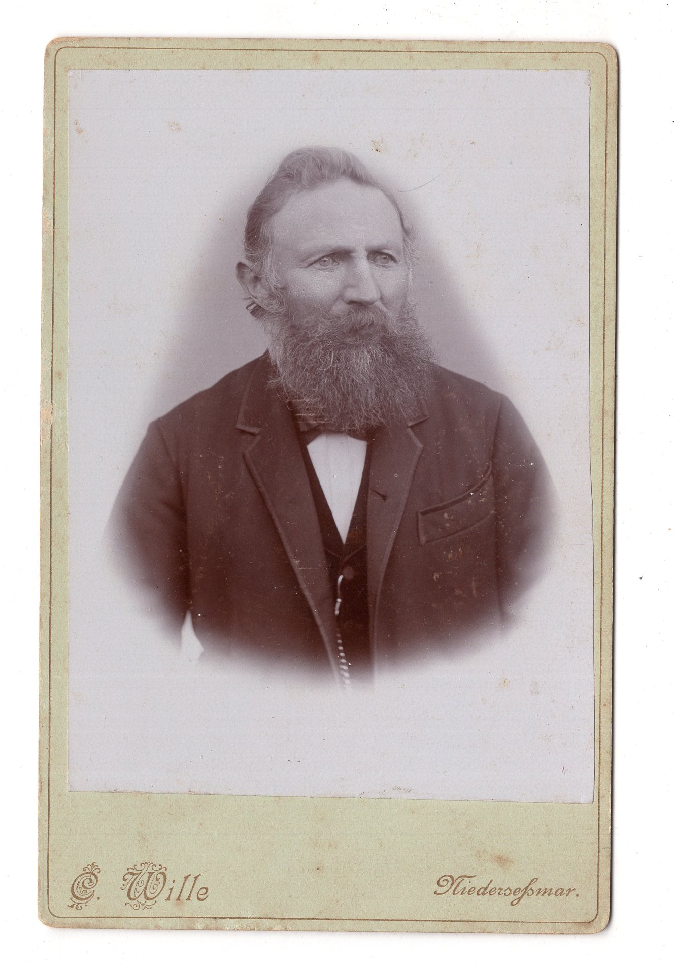 Fotografie Feiner Herr - Niederseßmar 1880er / CAB W-36