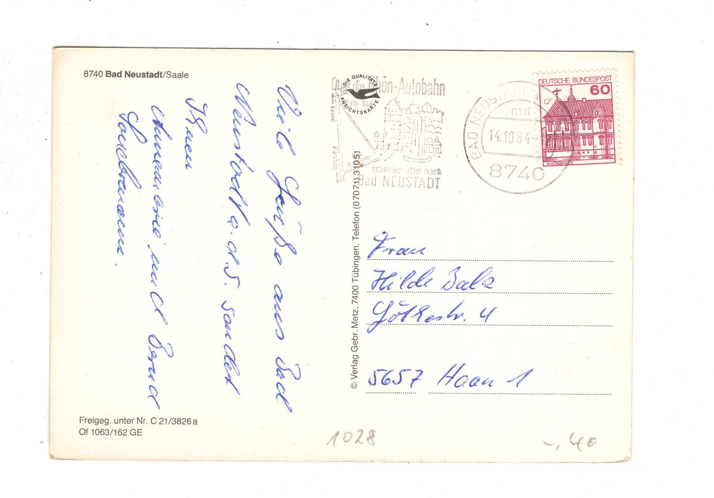 Ansichtskarte Bad Neustadt an der Saale / Haus Sonnenschein +++ / J1-56