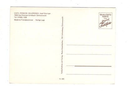 Ansichtskarte Café-Pension Wildrench / Bad Peterstal-Griesbach / Schwarzwald / K1-49