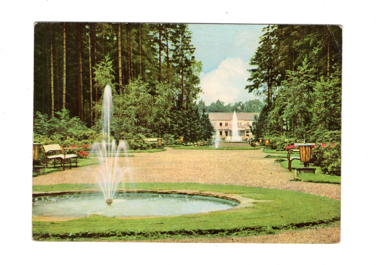 Ansichtskarte Bad Lippspringe / Hauptallee im Kaiser-Karls-Park