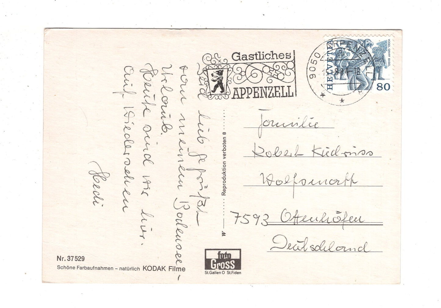 Ansichtskarte Appenzell / Schweiz