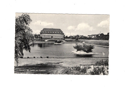 Ansichtskarte Kamen in Westfalen / Partie am Postamt