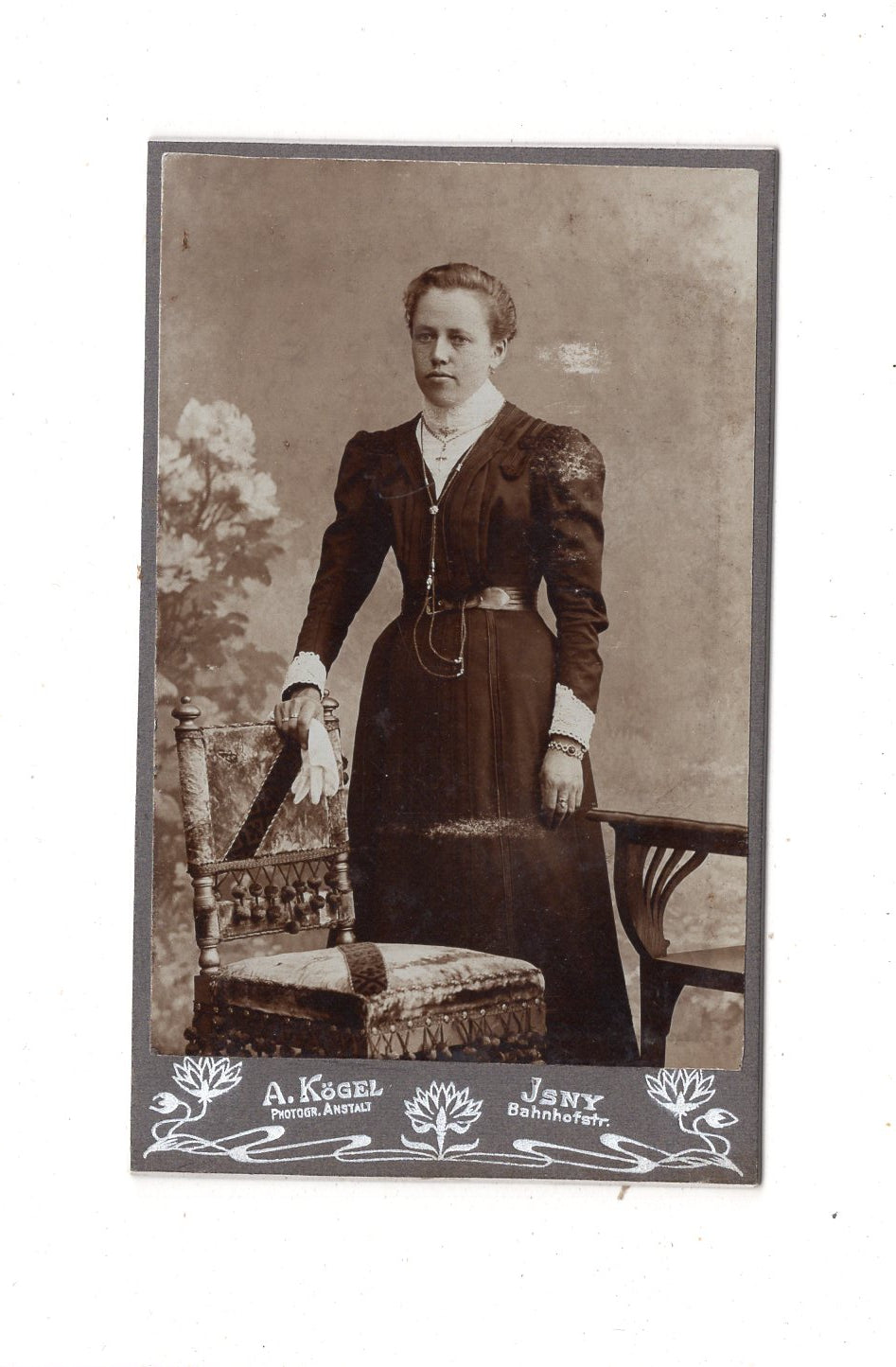 Fotografie Feine Dame - Isny 1900er / CDV L1-32