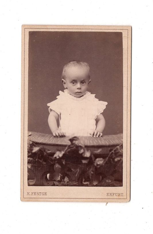 Fotografie Niedliches kleines Kind - Erfurt 1880er / CDV M1-34