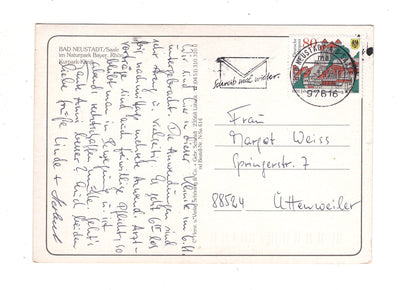 Ansichtskarte Bad Neustadt an der Saale / Kurpark-Klinik / J1-56