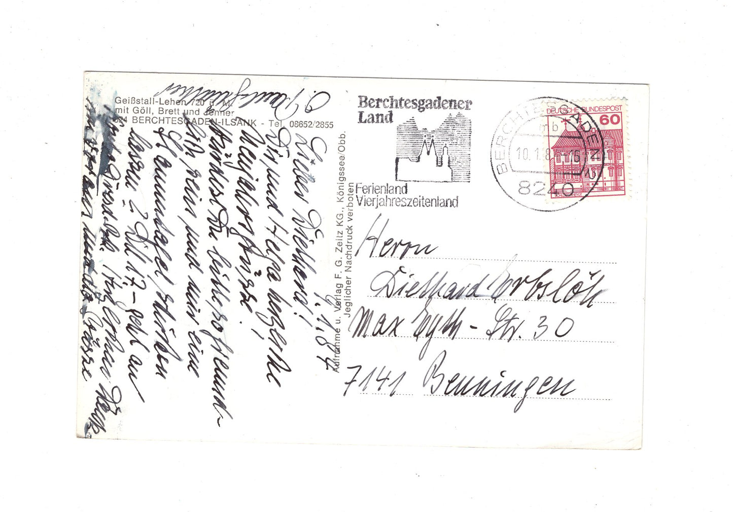 Ansichtskarte Berchtesgaden-Ilsank / Gästehaus Geißstall - Lehen / I1-60