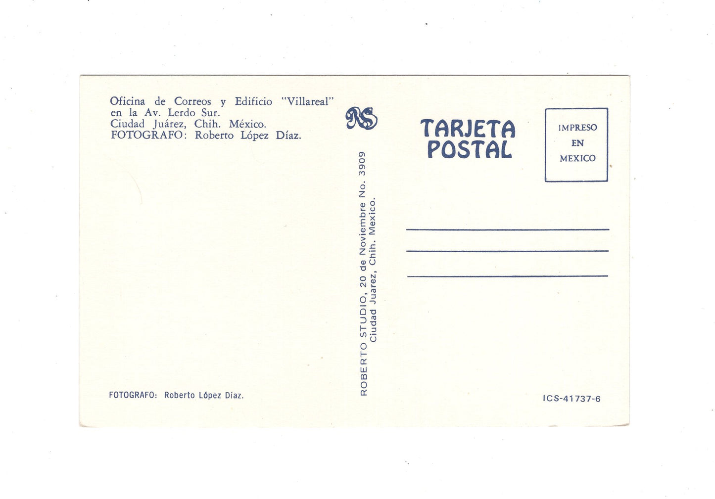 Ansichtskarte Juarez / Oficina de Correos / Mexiko