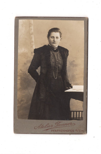 Fotografie Feine Dame - Pfaffenhofen 1910er / CDV L1-32