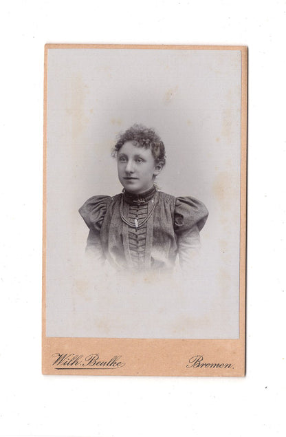 Fotografie Damenportrait - Bremen 1890er / CDV C1-11