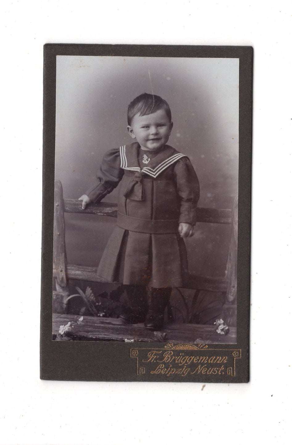 Fotografie Niedlicher kleiner Junge - Leipzig-Neustadt 1900er / CDV M1-14