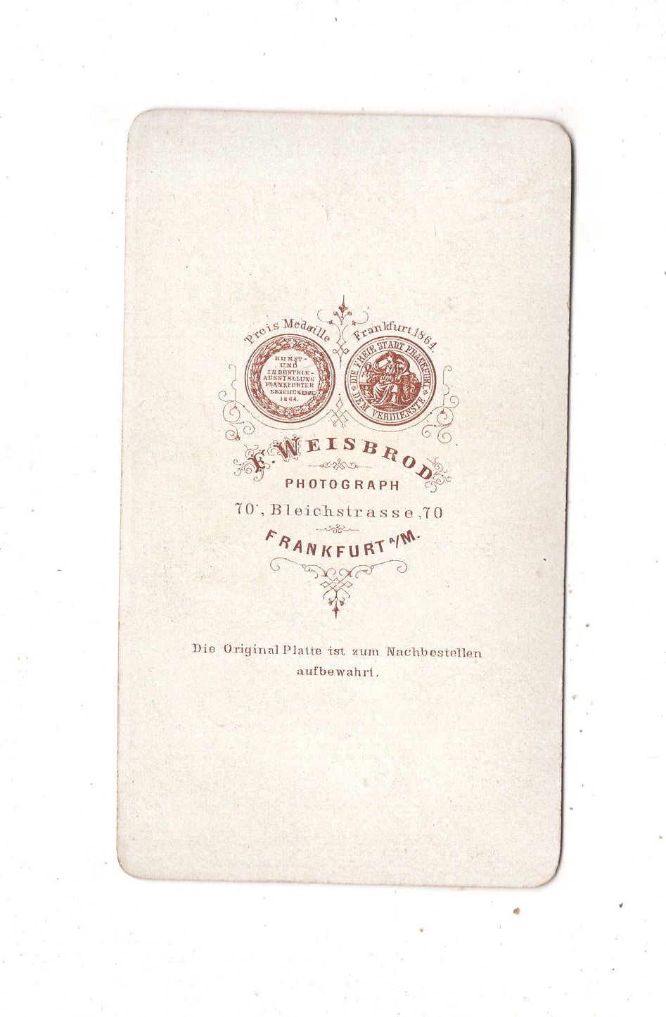 Fotografie Herrenportrait - Frankfurt Main 1860er