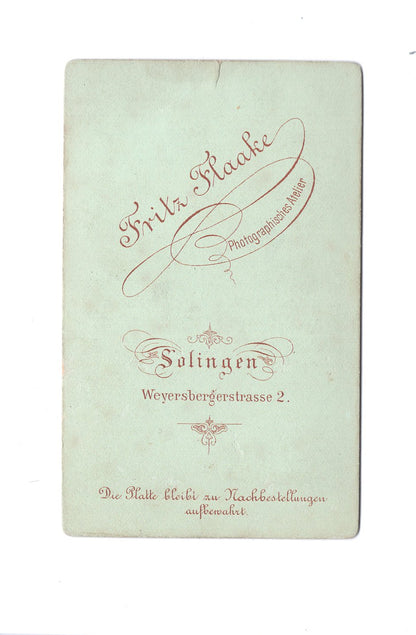 Fotografie Herrenportrait - Solingen 1880er