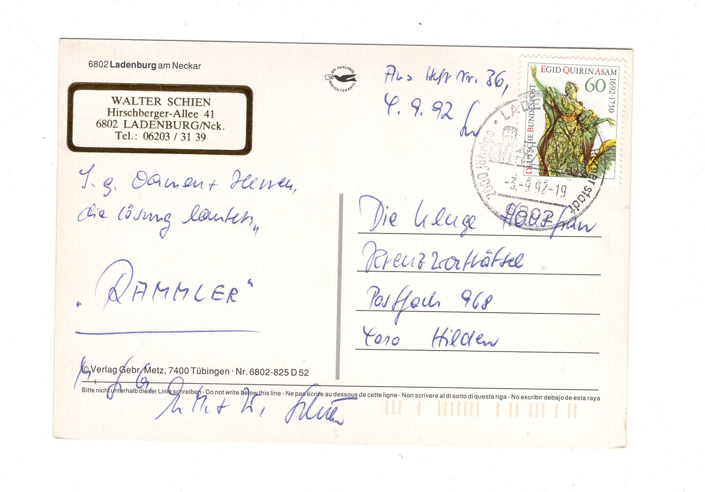 Ansichtskarte Ladenburg am Neckar / I1-60