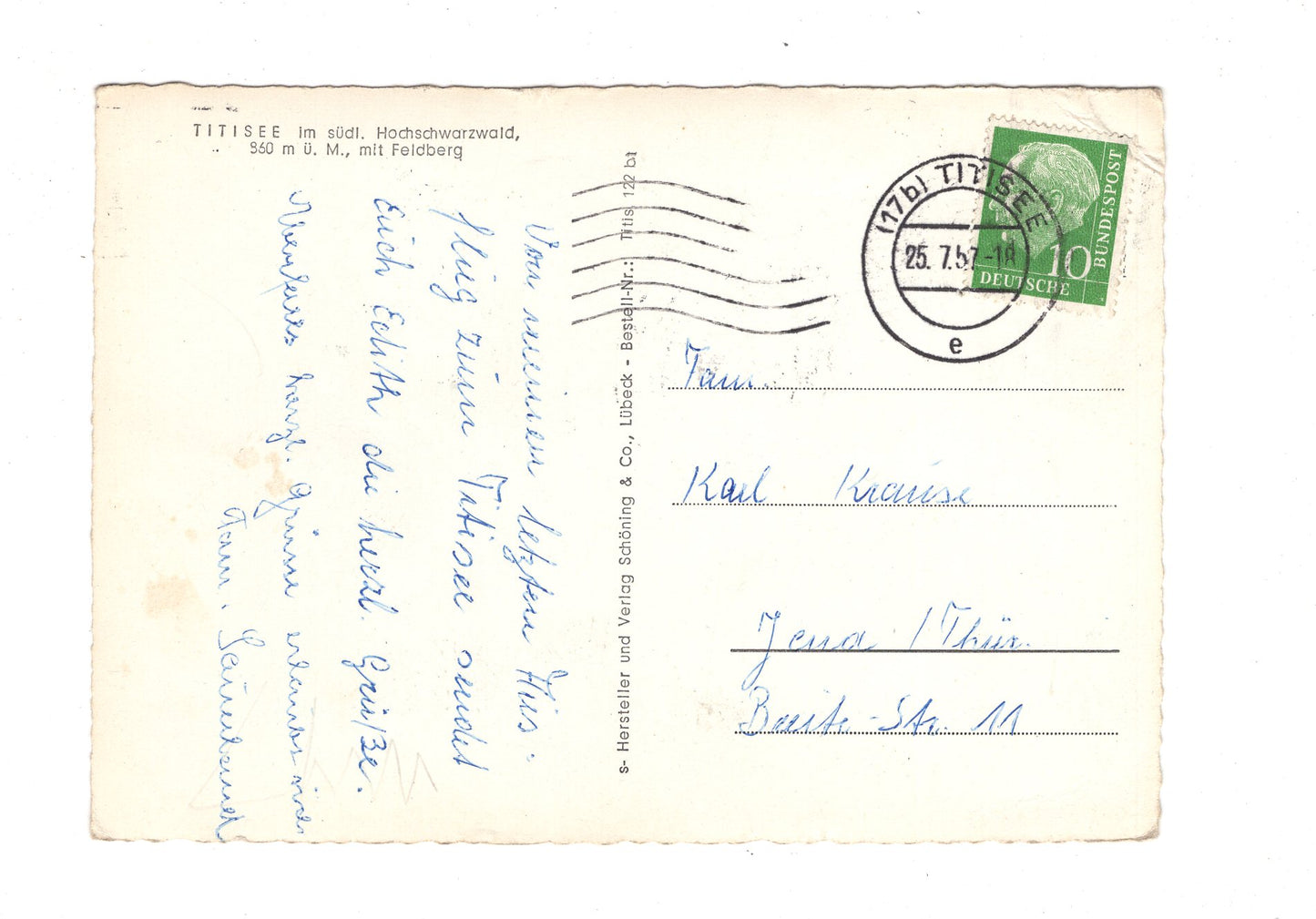 Ansichtskarte Titisee im südl. Hochschwarzwald mit Feldberg / G1-65