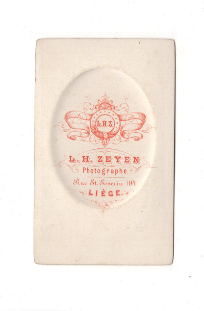 Fotografie Damenportrait - Liege Lüttich 1870er / CDV C1-11