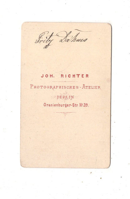 Fotografie Herrenportrait / benannt - Berlin 1860er