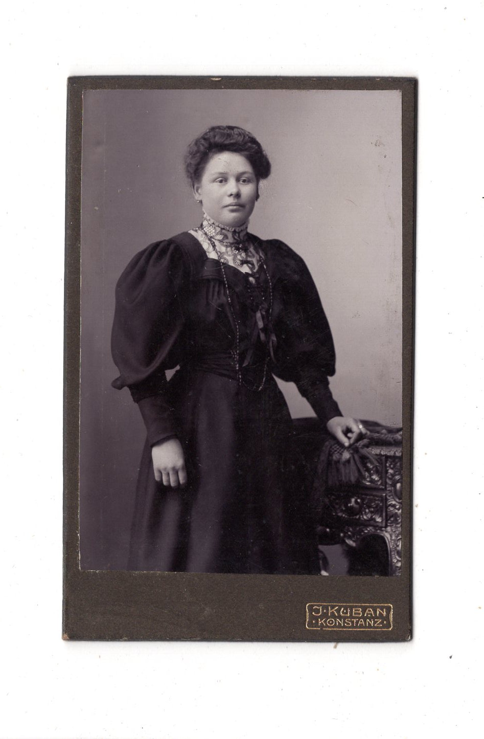 Fotografie Feine Dame - Konstanz 1900er / CDV L1-32
