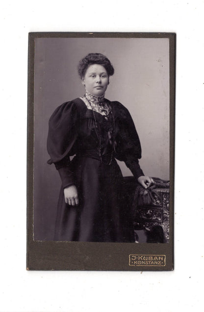 Fotografie Feine Dame - Konstanz 1900er / CDV L1-32