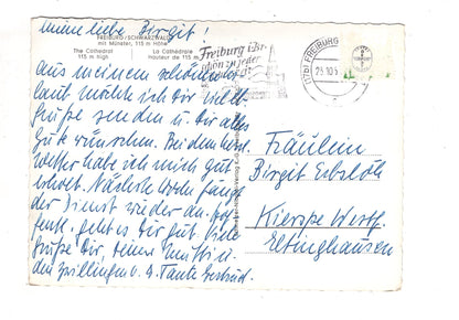 Ansichtskarte Freiburg / Schwarzwald / mit Münster / K1-49
