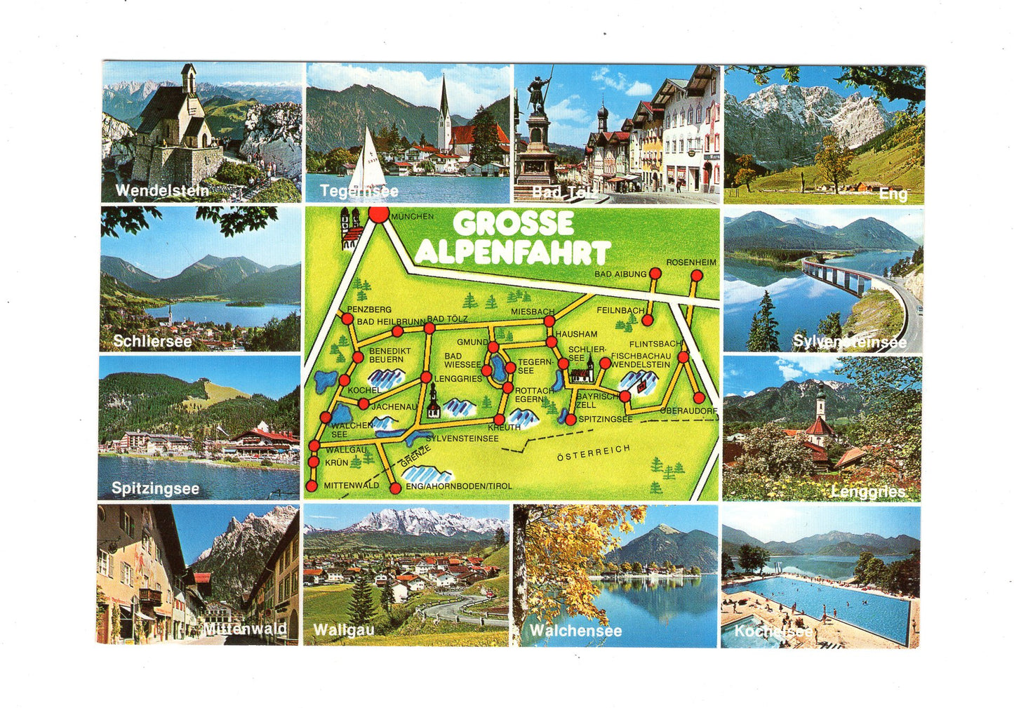 Ansichtskarte Große Alpenfahrt / Walchensee / Bad Tölz +++