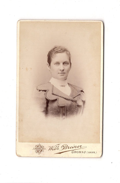 Fotografie Damenportrait - Gronau 1890er / CDV C1-11