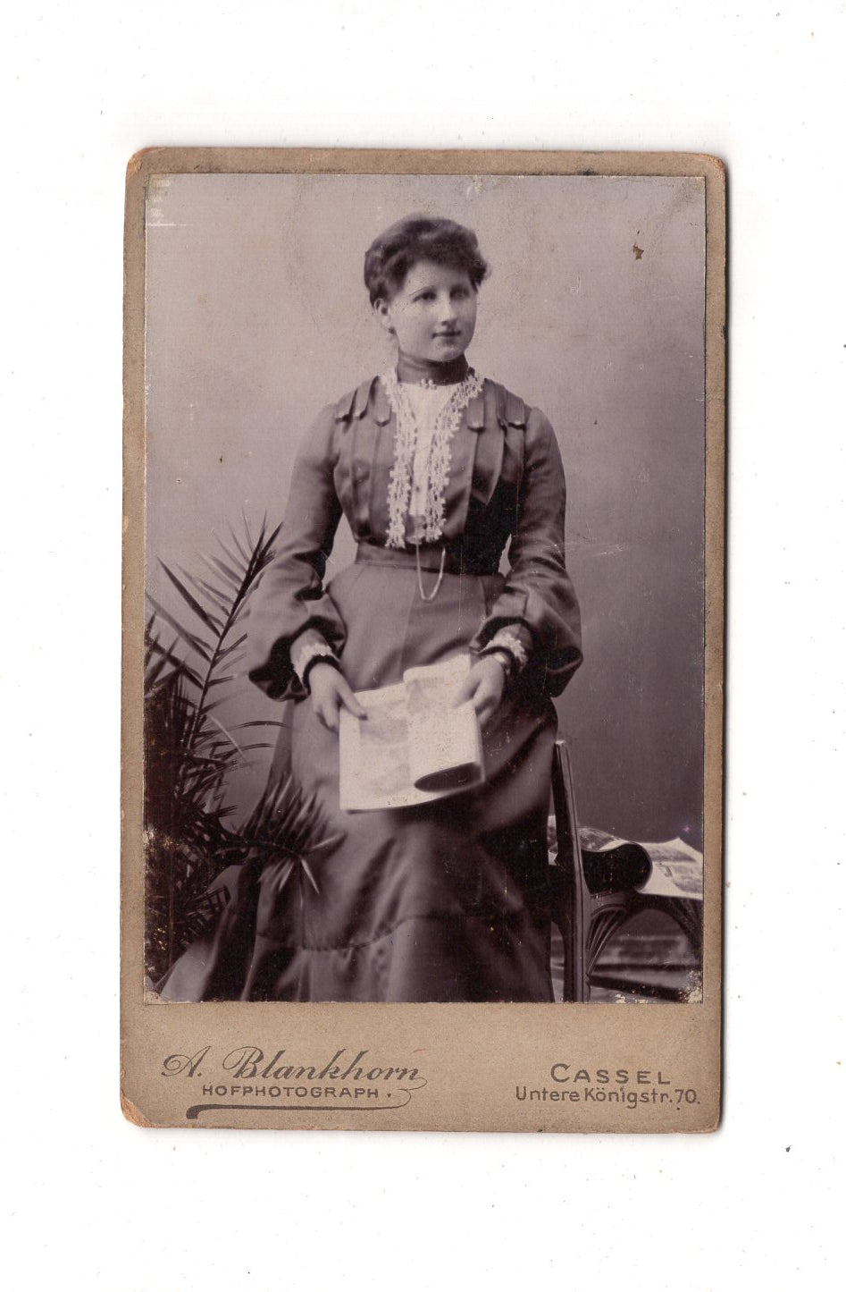 Fotografie Feine Dame - Kassel 1907 / CDV L1-32